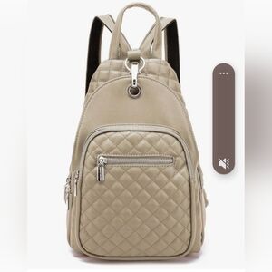 Small backpack for women, vegan leather backpack with multiple convertible pocke